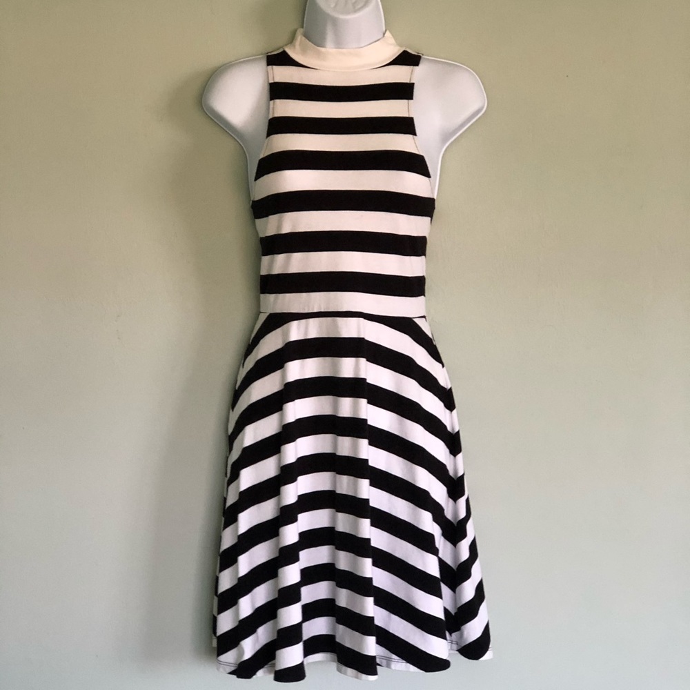SO striped halter top dress